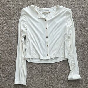 Madewell Crop Ribbed Cardigan